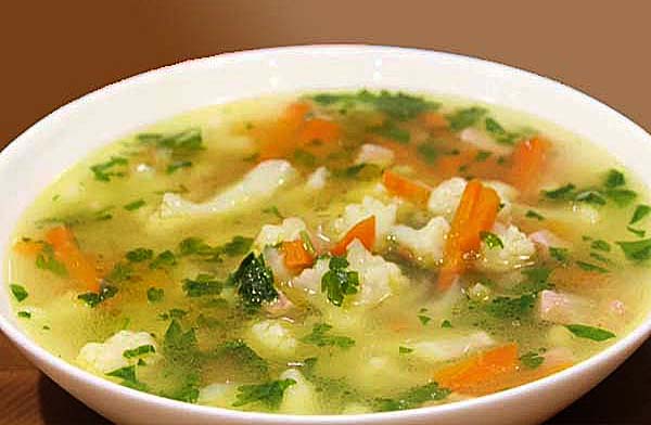 Овощной суп с цветной капустой