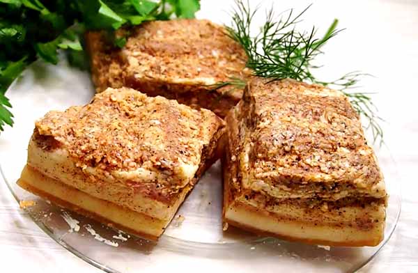 Маринованное сало в мультиварке
